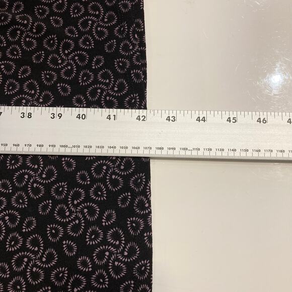 NWOT GEORGE Dress XL Black Purple Stretch Wrap 3/4 Sleeve Knee Geo-Pattern - Picture 8 of 9